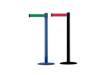Mobiler Absperrpfosten Advance mit Sockel Universal – selbstaufwickelndes Bandes Band 2,3 | 3,65m, Standard gemäß RAL-Farben